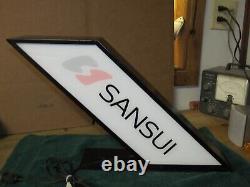 RARE Vintage Double Sided Fluorescent Lighted Sansui Store Sign