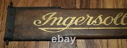 RARE Vintage INGERSOLL POCKET WATCH Wood Advertising Store Display Rack SIGN