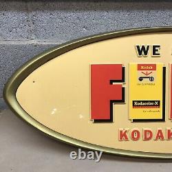 RARE Vintage Kodak Camera Film Advertising Display Sign NICE