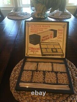 RARE! Vintage Mueller Noodles Salesman Sample Sign Advertising Display Mint