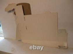 RED BALL 1960s Plyrons woman raincoat umbrella shoe store display sign splashin