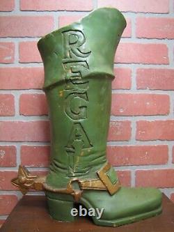 REGAL BOOTS WESTERN WEAR SHOE STORE DISPLAY Old Advertising Trade Sign