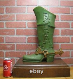 REGAL BOOTS WESTERN WEAR SHOE STORE DISPLAY Old Advertising Trade Sign