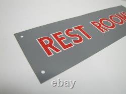 REST ROOMS Vintage Store Display Advertising Sign Diner Bar Pub Gas Station Shop