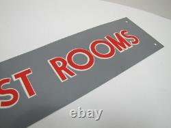 REST ROOMS Vintage Store Display Advertising Sign Diner Bar Pub Gas Station Shop