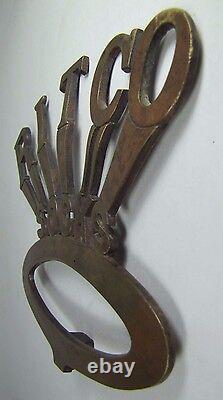 RITCO SOCKS Old Bronze Clothing Department General Store Display Sign Brass Wash