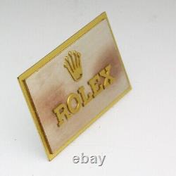 ROLEX Genuine Collectible Vintage Dealer Desk / Store Display Plaque Sign