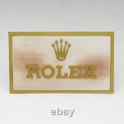 ROLEX Genuine Collectible Vintage Dealer Desk / Store Display Plaque Sign