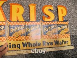 RY-KRISP 1930s Ralston rye cookie cracker cereal box general store display sign RY-KRISP 1930s Ralston rye cookie cracker cereal box general store display sign