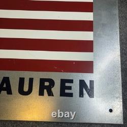 Ralph Lauren Polo Jean Advertising Big Sign Metal Display Department Store 34x27