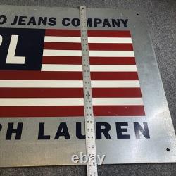 Ralph Lauren Polo Jean Advertising Big Sign Metal Display Department Store 34x27