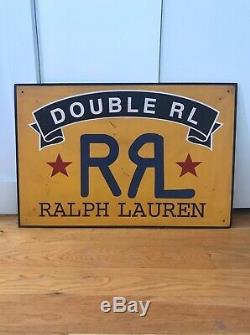 Ralph Lauren RRL store tin sign display banner 90s lee overalls vintage Levi 501