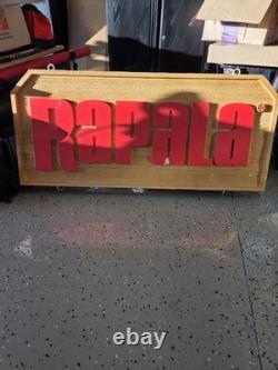 Rapala Retailer Store Sign With Giant Lure 42x18 Inches
