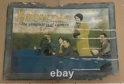 Rare 1930s Kodak BROWNIE CAMERA Cardboard Store DISPLAY Advertisement SIGN 22x30