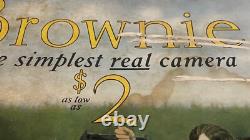 Rare 1930s Kodak BROWNIE CAMERA Cardboard Store DISPLAY Advertisement SIGN 22x30