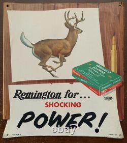 Rare 1956 Remington 280 Kleanbore Hi Speed Hanging Sign Store Display 10x11