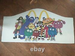 Rare 1987 Mckids Mcdonaldland 35 x 17 Advertising Store Display McDonalds Sign