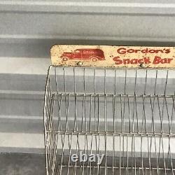 Rare 2 Car Antique Vintage Store Display Rack Gordon's Snack Advertisement
