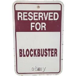 Rare BLOCKBUSTER Video Store Sign Reserved for Parking Genuine Vintage Original