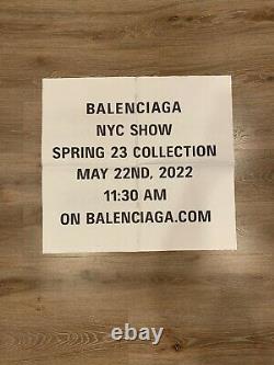 Rare Balenciaga Spring Show Collection NYC New York Poster Advertisement 2022