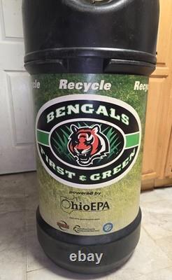 Rare Bengals Football Recycle Bin Store Display OhioEPA Collectible Man Cave
