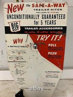 Rare Big Boy Safe-a-way Trailer Hitch Accessory Dealer Counter Display Antique