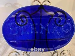 Rare Blenko Cobalt Blue Store Dealer Sign 11