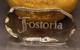 Rare Clear Fostoria Glass Store Collector Advertising Display Counter Sign