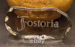 Rare Clear Fostoria Glass Store Collector Advertising Display Counter Sign