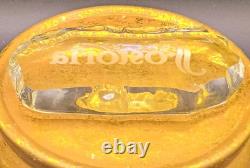 Rare Clear Fostoria Glass Store Collector Advertising Display Counter Sign
