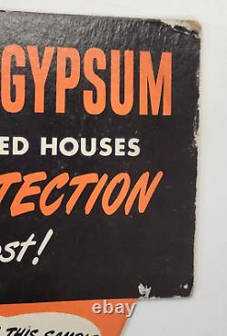 Rare Gold Bond Gypsum Board (Siding) Die-Cut Cardboard Store Display vtg SIGN