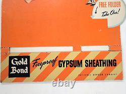 Rare Gold Bond Gypsum Board (Siding) Die-Cut Cardboard Store Display vtg SIGN