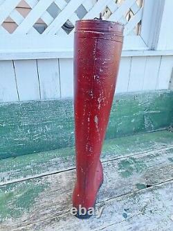 Rare Large 1920s Metal Boot Mold Advertising Display Trade Sign L@@K