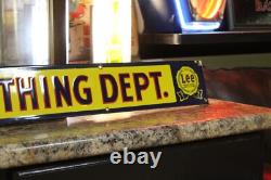 Rare Lee Work Clothing Store Display Dealer Sign Wear Denim Overalls Gas Oil
