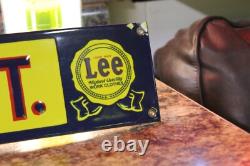 Rare Lee Work Clothing Store Display Dealer Sign Wear Denim Overalls Gas Oil