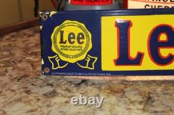 Rare Lee Work Clothing Store Display Dealer Sign Wear Denim Overalls Gas Oil