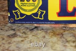 Rare Lee Work Clothing Store Display Dealer Sign Wear Denim Overalls Gas Oil