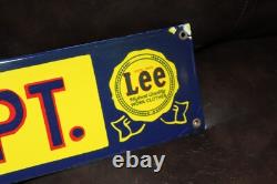 Rare Lee Work Clothing Store Display Dealer Sign Wear Denim Overalls Gas Oil