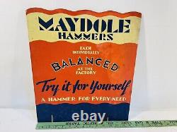 Rare Maydole hammers Hardware store sign display