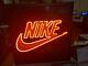 Rare NIKE HUGE NEON LIGHT UP Shoe Store Advertising Sign Display 19 X 19 swo