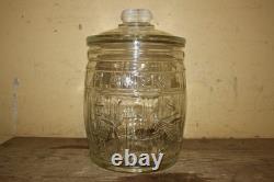 Rare Original 1930's Planters Peanuts Glass Store Display Nuts Candy Jar Sign