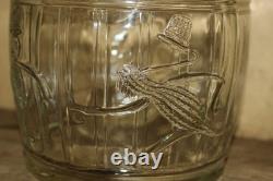 Rare Original 1930's Planters Peanuts Glass Store Display Nuts Candy Jar Sign