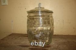 Rare Original 1930's Planters Peanuts Glass Store Display Nuts Candy Jar Sign