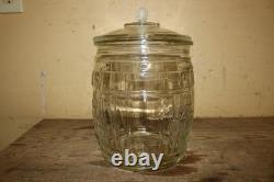 Rare Original 1930's Planters Peanuts Glass Store Display Nuts Candy Jar Sign