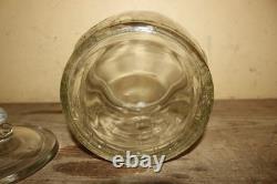 Rare Original 1930's Planters Peanuts Glass Store Display Nuts Candy Jar Sign