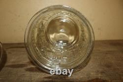 Rare Original 1930's Planters Peanuts Glass Store Display Nuts Candy Jar Sign