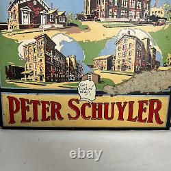 Rare Peter Schuyler Cigar TRI-FOLD STORE DISPLAY Vintage Store Sign 1920s