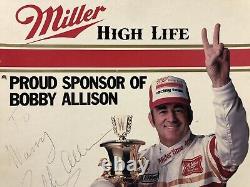 Rare SIGNED 1983 MILLER High Life BOBBY ALLISON Nascar Champion STORE DISPLAY