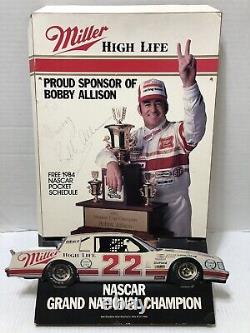 Rare SIGNED 1983 MILLER High Life BOBBY ALLISON Nascar Champion STORE DISPLAY