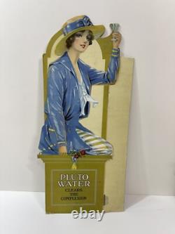 Rare Set Antique Vtg Pluto Water Lithograph Cardboard Signs Store Displays 25
